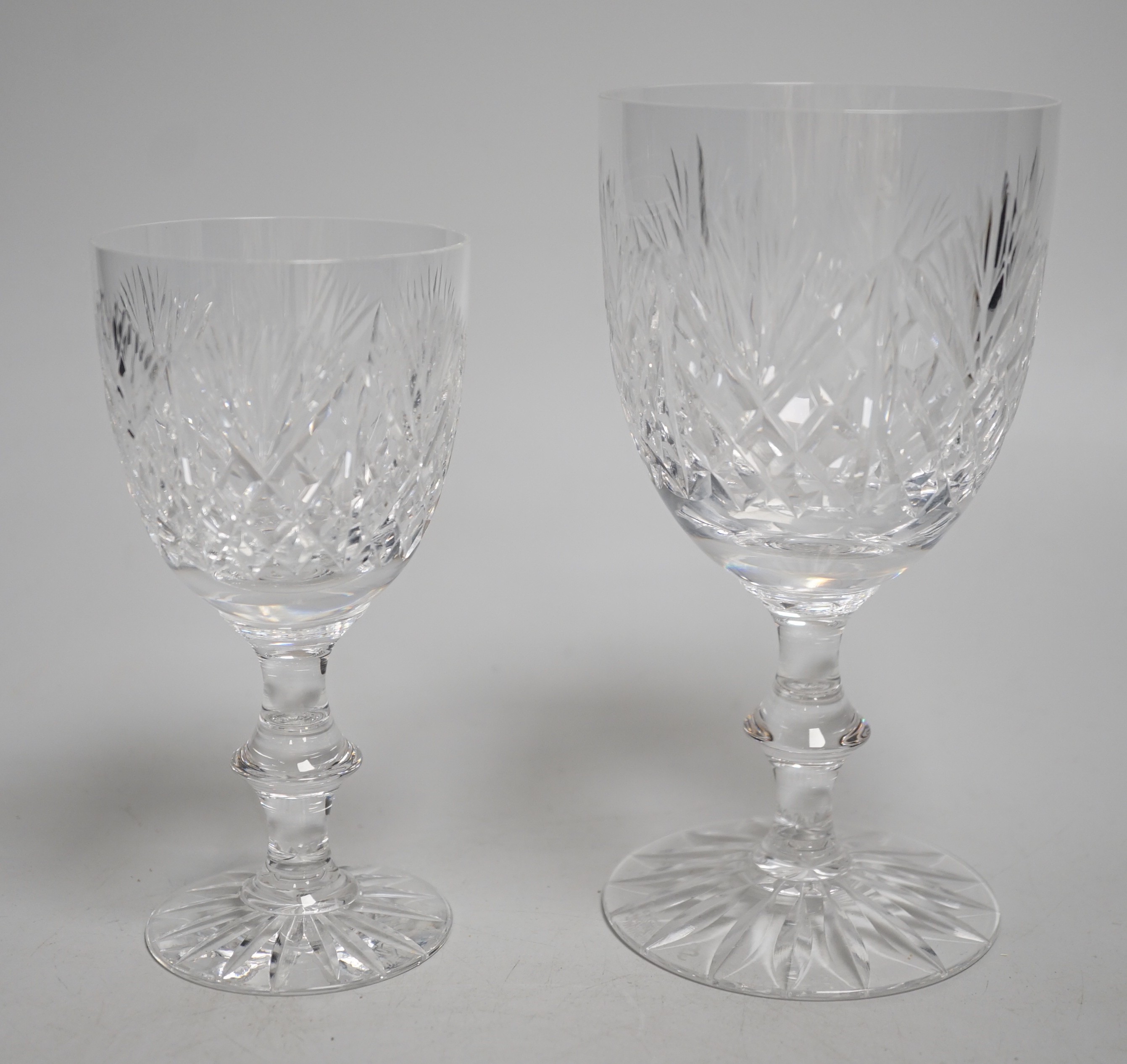 A part suite of Edinburgh Crystal wine glasses